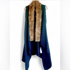 Ariat Faux Fur Accent Cardigan Sweater